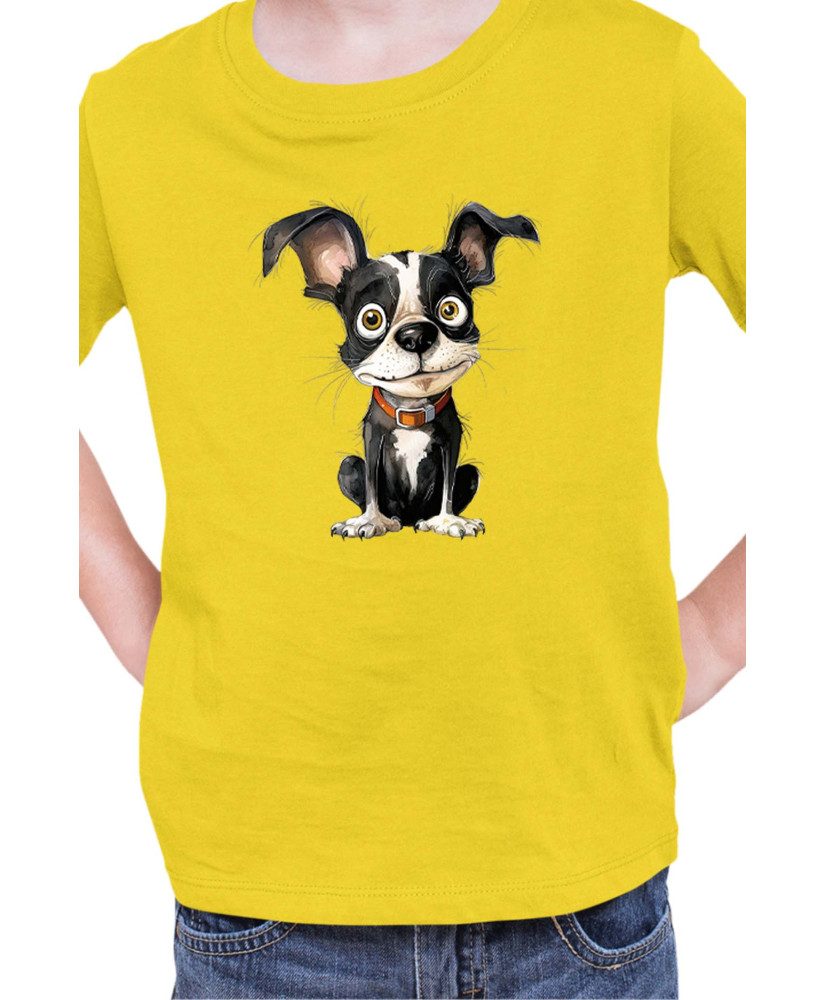 Детска Тениска Funny Dogs Breeds Boston Terrier 01