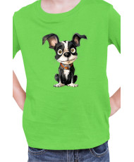 Детска Тениска Funny Dogs Breeds Boston Terrier 01