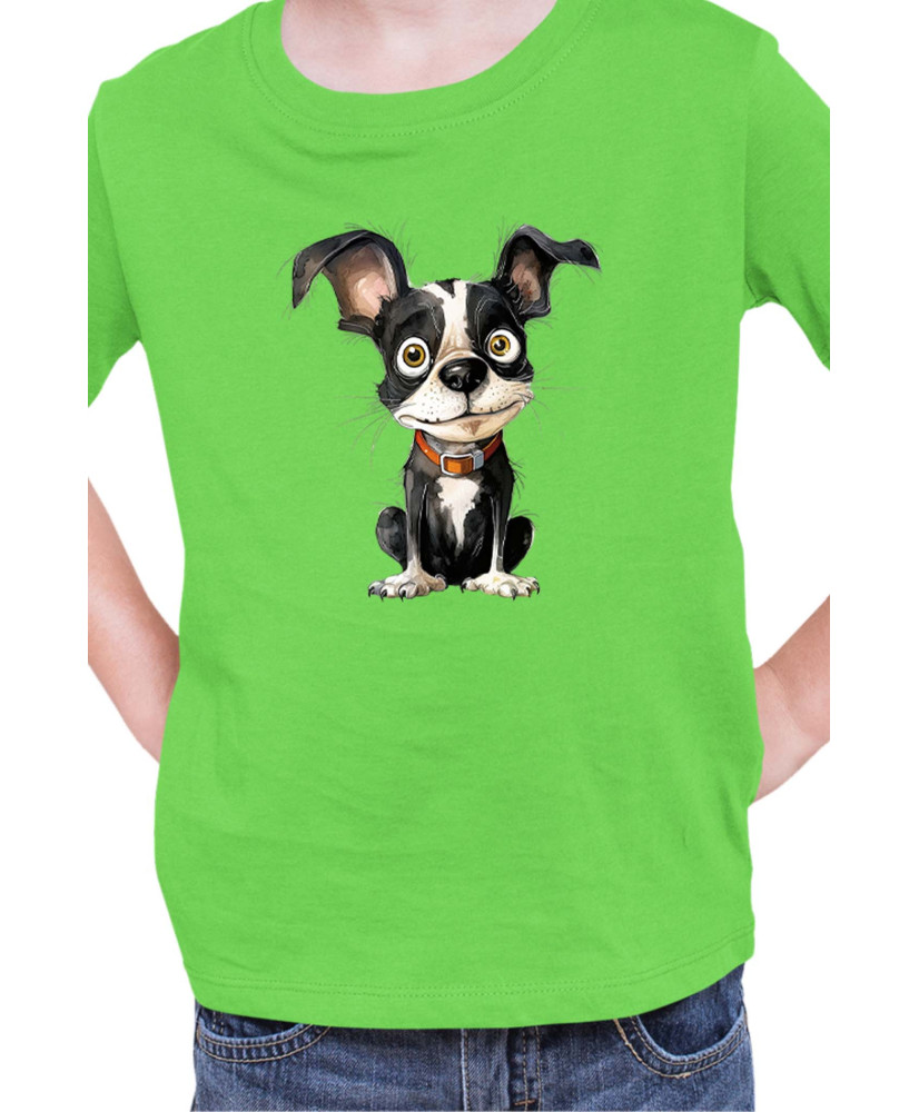 Детска Тениска Funny Dogs Breeds Boston Terrier 01