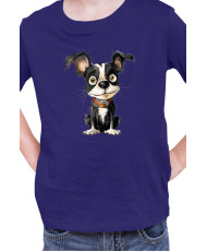 Детска Тениска Funny Dogs Breeds Boston Terrier 01