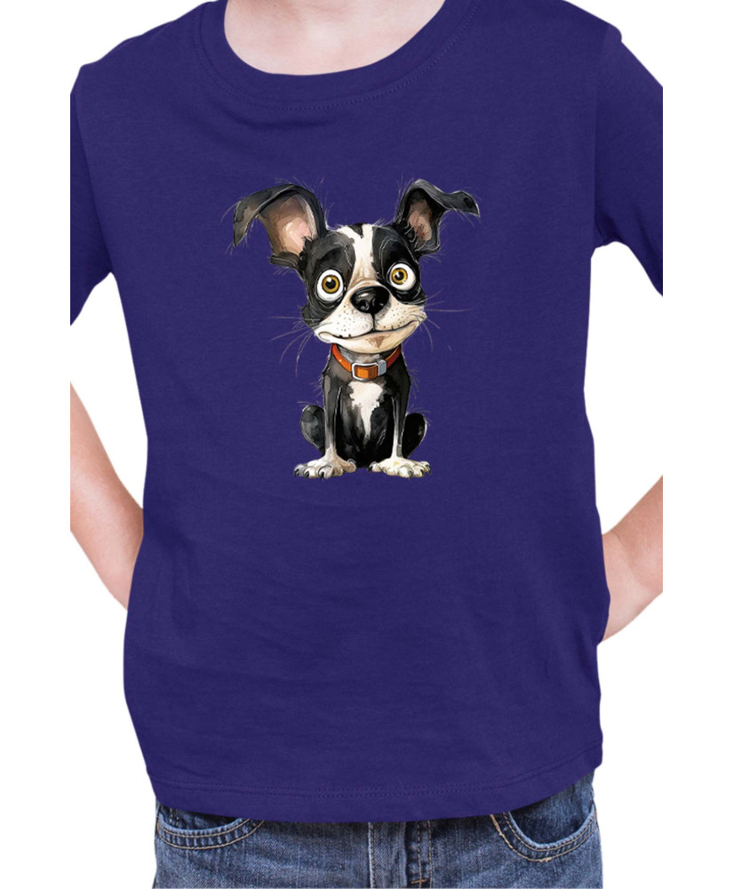 Детска Тениска Funny Dogs Breeds Boston Terrier 01