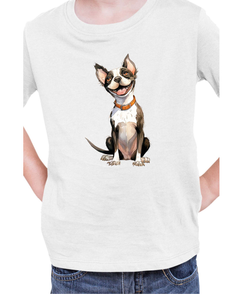 Детска Тениска Funny Dogs Breeds Boston Terrier 02