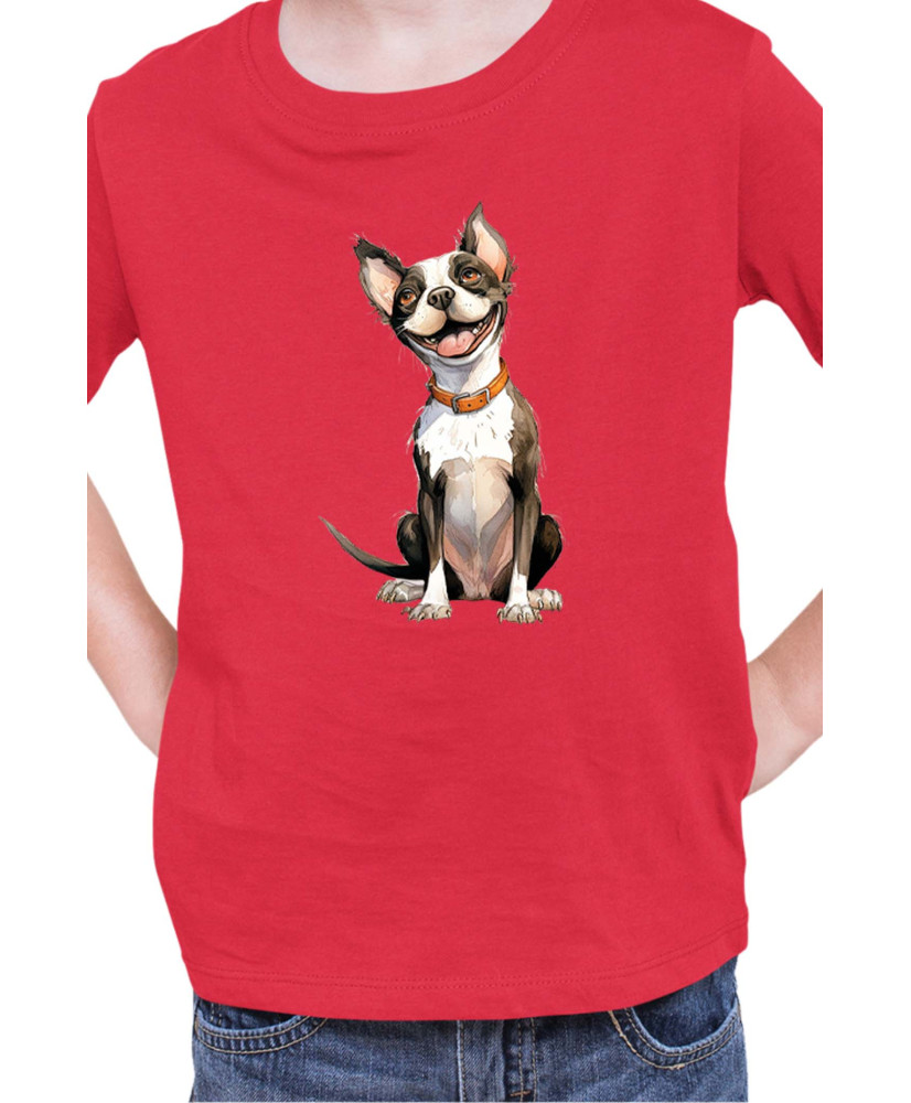 Детска Тениска Funny Dogs Breeds Boston Terrier 02