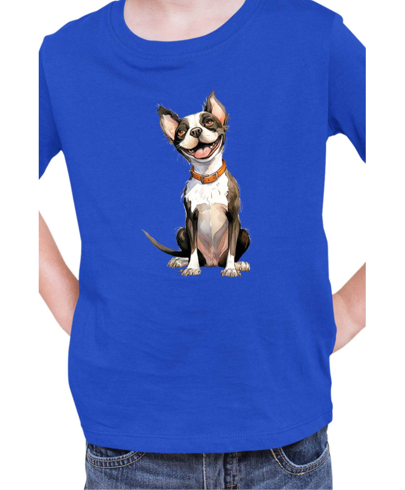 Детска Тениска Funny Dogs Breeds Boston Terrier 02