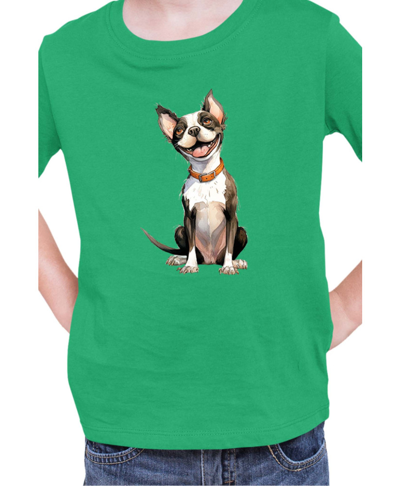 Детска Тениска Funny Dogs Breeds Boston Terrier 02