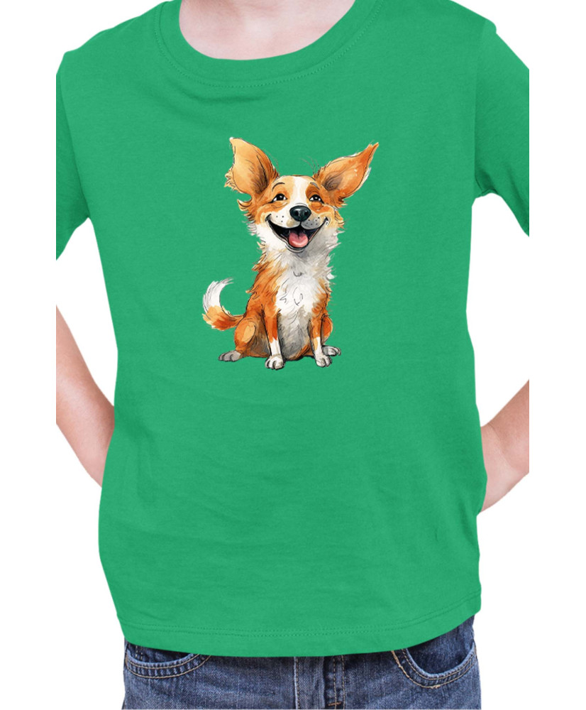 Детска Тениска Funny Dogs Breeds Corgi