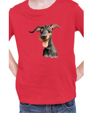 Детска Тениска Funny Dogs Breeds Doberman