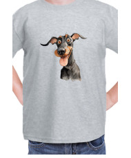 Детска Тениска Funny Dogs Breeds Doberman