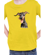 Детска Тениска Funny Dogs Breeds Doberman