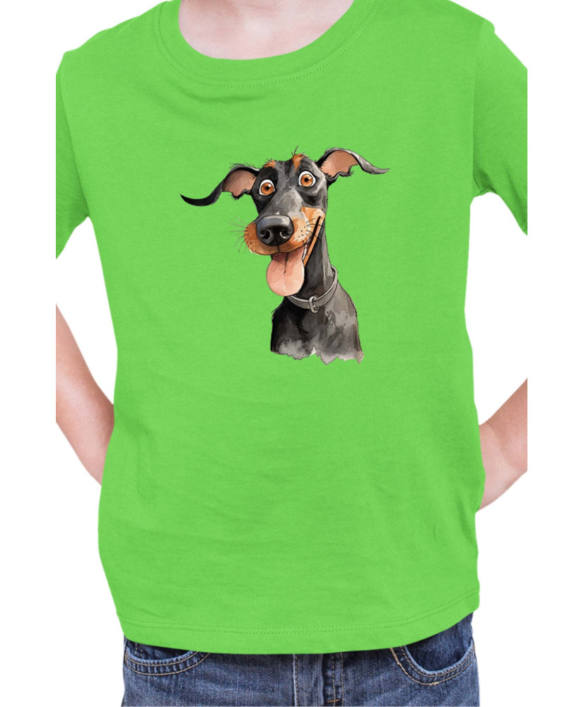 Детска Тениска Funny Dogs Breeds Doberman Детска Тениска Funny Dogs Breeds Doberman