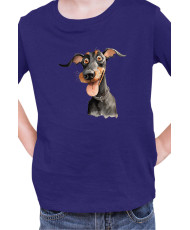 Детска Тениска Funny Dogs Breeds Doberman