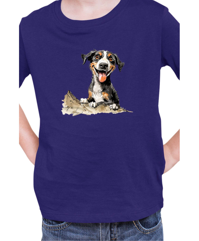Детска Тениска Funny Dogs Breeds Entlebucher Mountain Dog