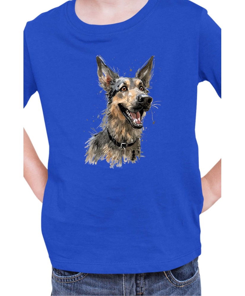 Детска Тениска Funny Dogs Breeds German Shepherd