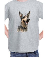 Детска Тениска Funny Dogs Breeds German Shepherd