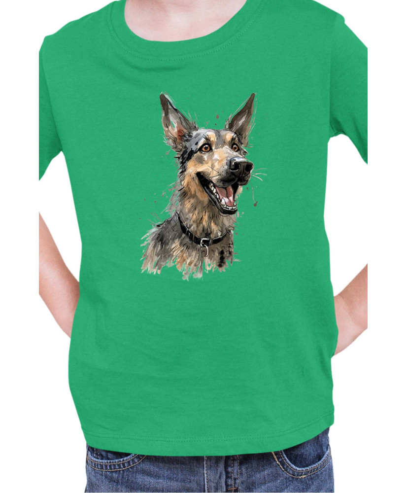 Детска Тениска Funny Dogs Breeds German Shepherd