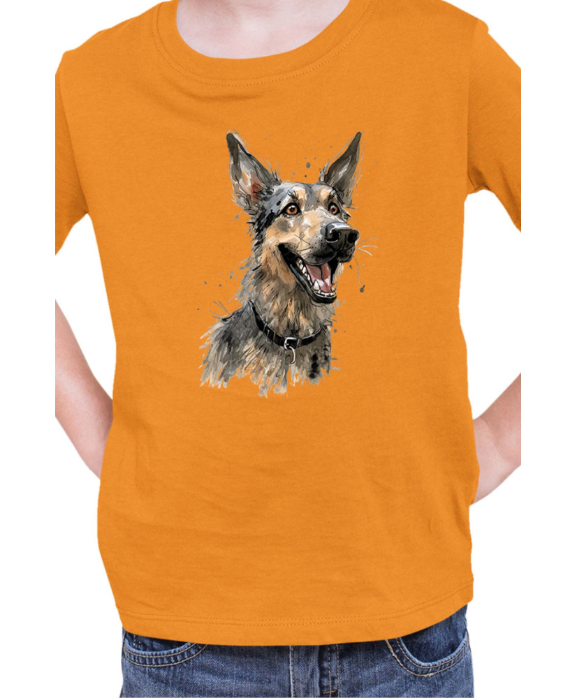 Детска Тениска Funny Dogs Breeds German Shepherd