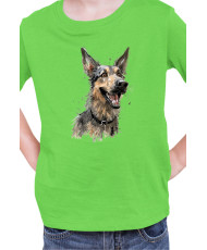 Детска Тениска Funny Dogs Breeds German Shepherd