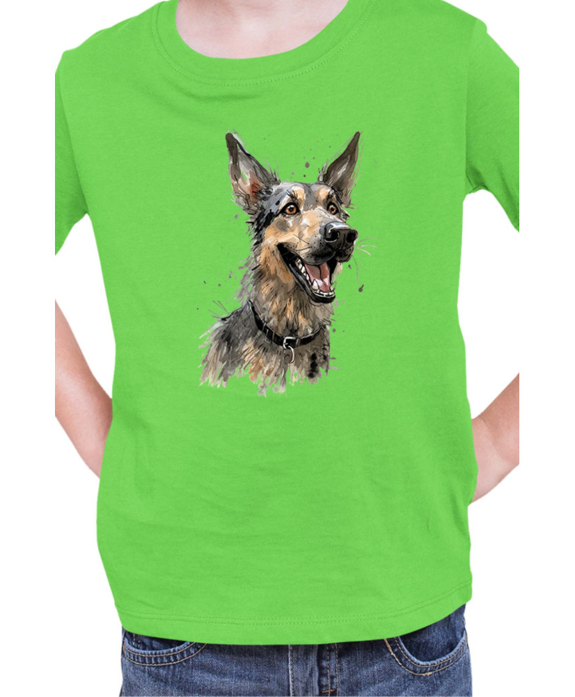 Детска Тениска Funny Dogs Breeds German Shepherd