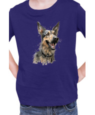 Детска Тениска Funny Dogs Breeds German Shepherd