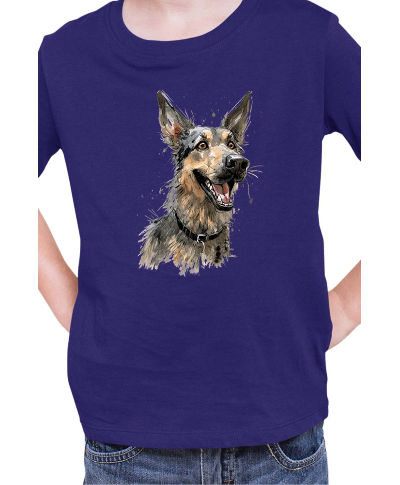 Детска Тениска Funny Dogs Breeds German Shepherd