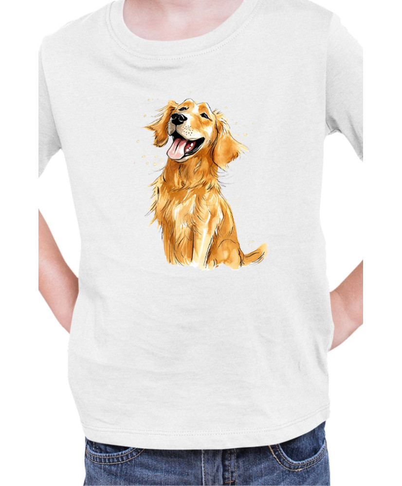 Детска Тениска Funny Dogs Breeds Golden Retriever 01 Детска Тениска Funny Dogs Breeds Golden Retriever 01