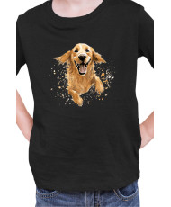 Детска Тениска Funny Dogs Breeds Golden Retriever 02