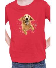 Детска Тениска Funny Dogs Breeds Golden Retriever 02