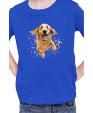 Детска Тениска Funny Dogs Breeds Golden Retriever 02