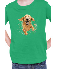 Детска Тениска Funny Dogs Breeds Golden Retriever 02