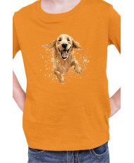 Детска Тениска Funny Dogs Breeds Golden Retriever 02