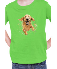 Детска Тениска Funny Dogs Breeds Golden Retriever 02