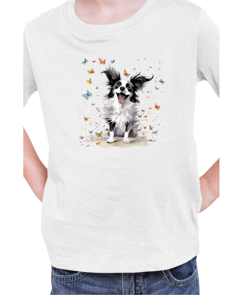 Детска Тениска Funny Dogs Breeds Papillon