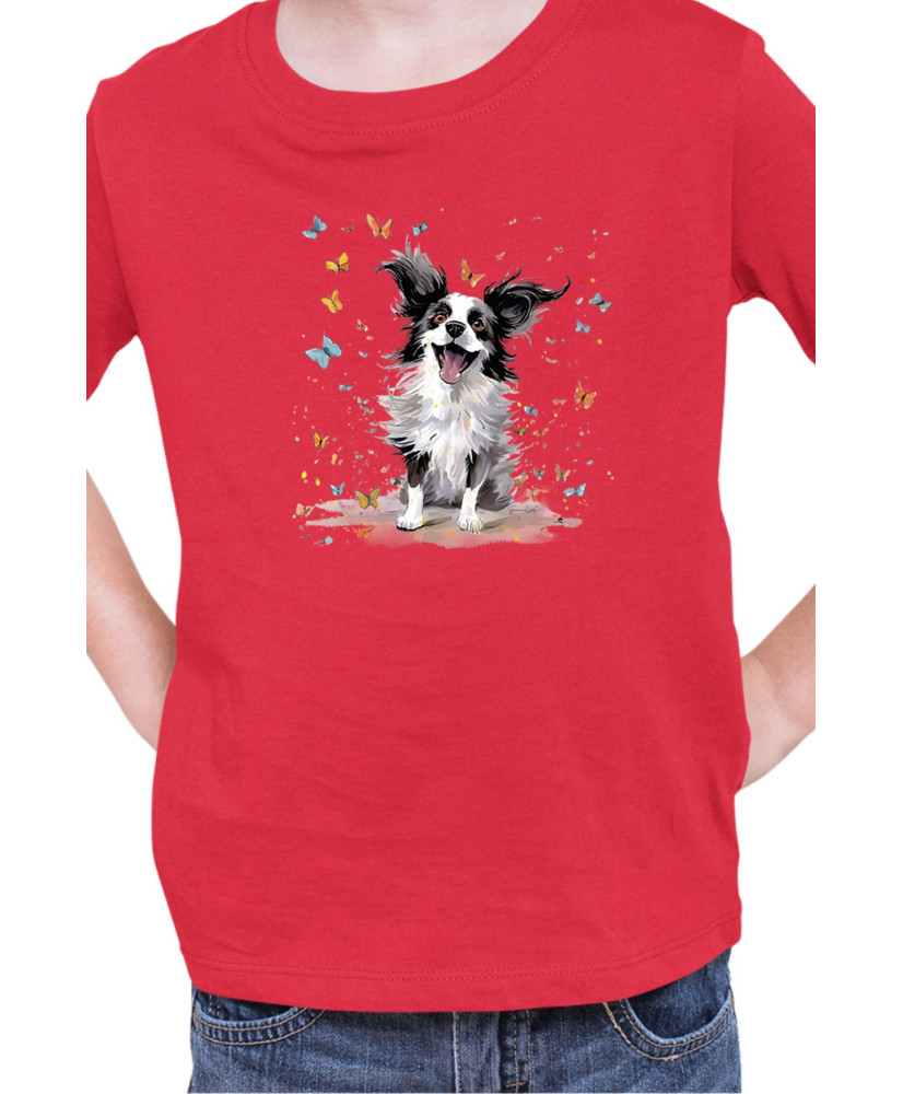 Детска Тениска Funny Dogs Breeds Papillon