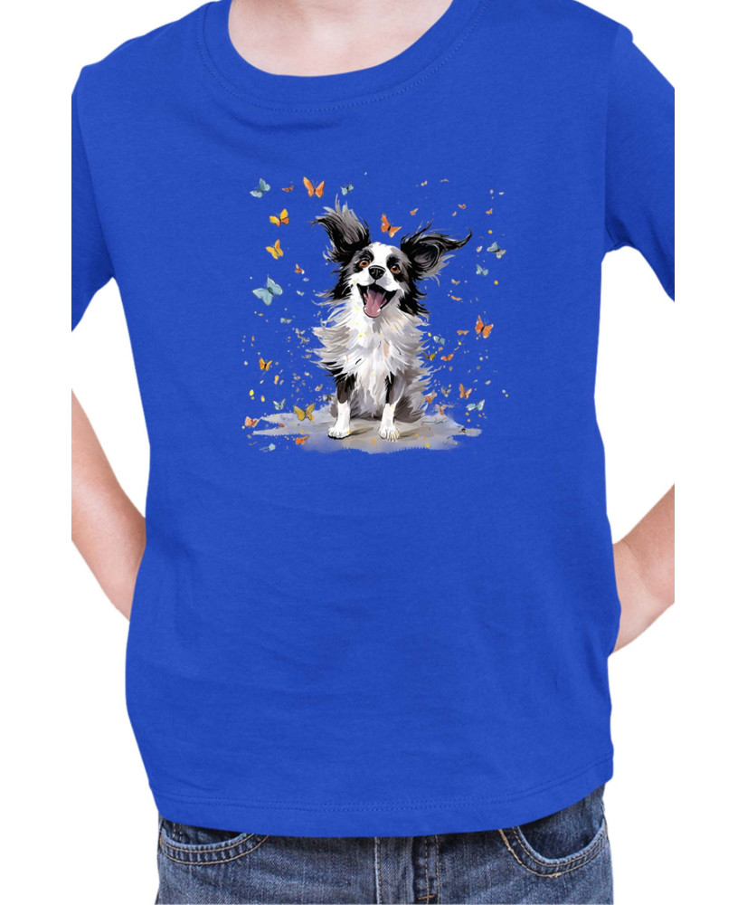 Детска Тениска Funny Dogs Breeds Papillon