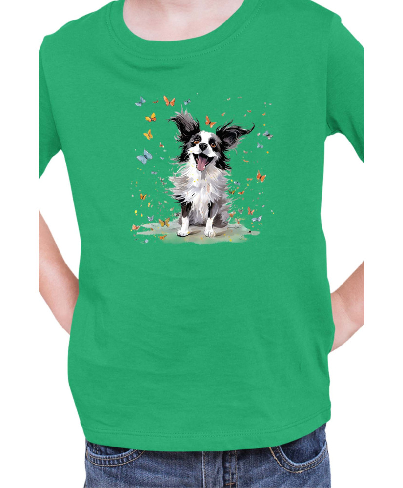 Детска Тениска Funny Dogs Breeds Papillon