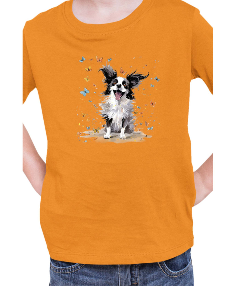 Детска Тениска Funny Dogs Breeds Papillon