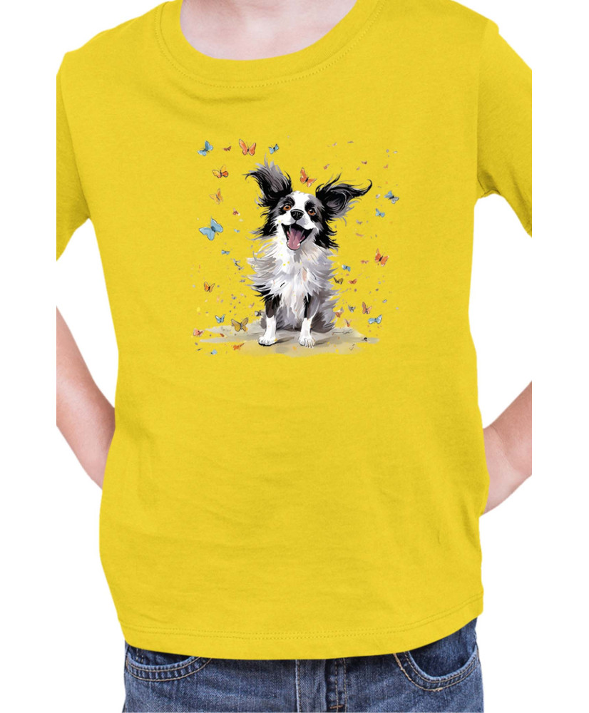 Детска Тениска Funny Dogs Breeds Papillon