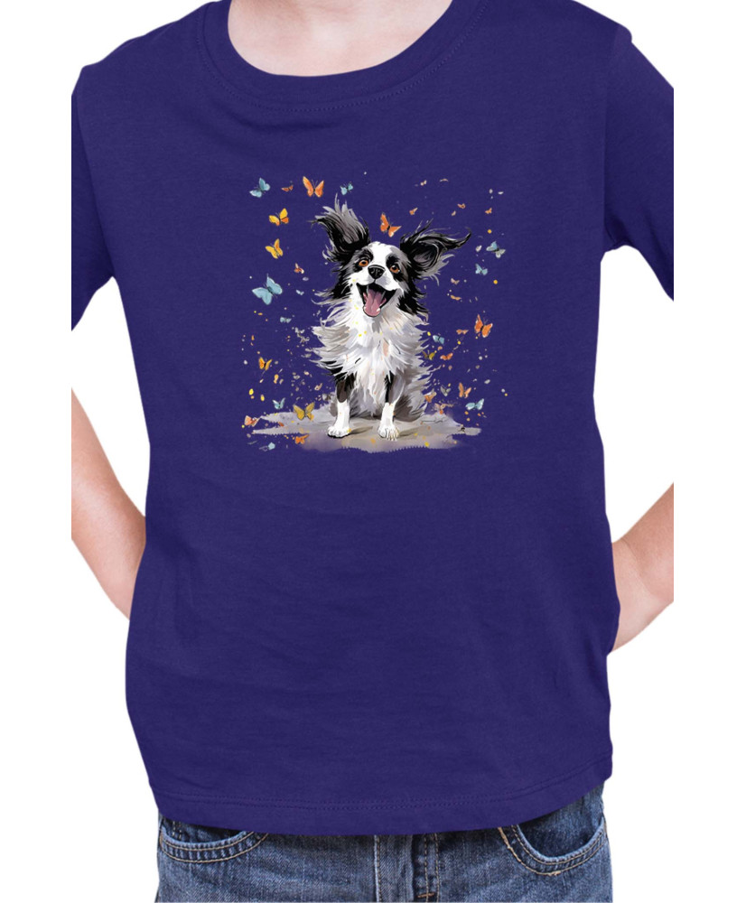 Детска Тениска Funny Dogs Breeds Papillon