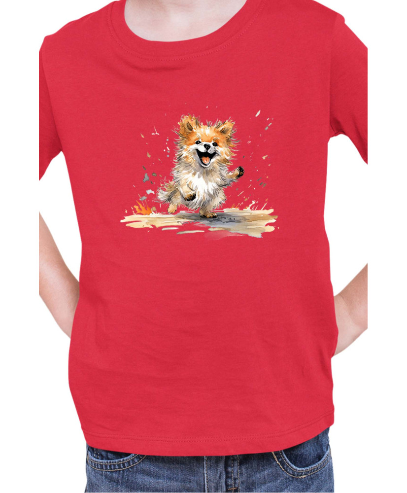 Детска Тениска Funny Dogs Breeds Pomeranian