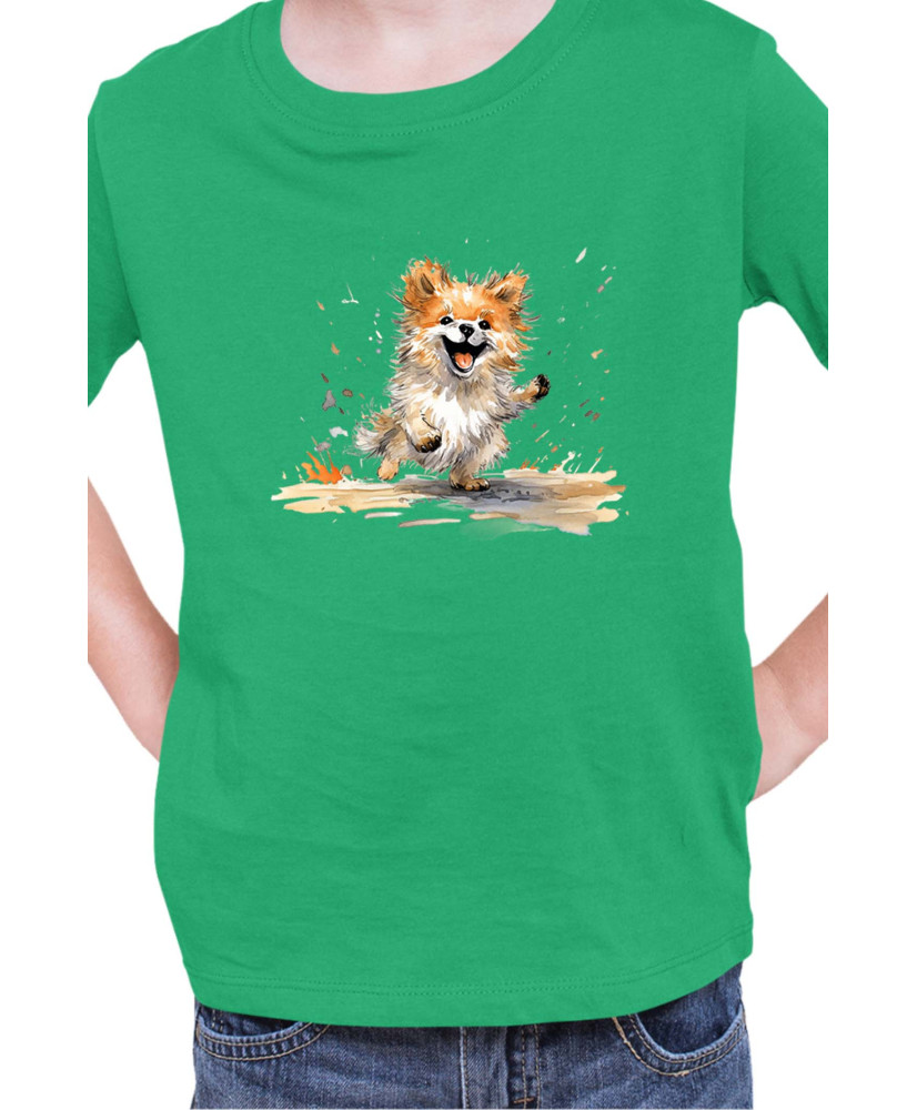 Детска Тениска Funny Dogs Breeds Pomeranian