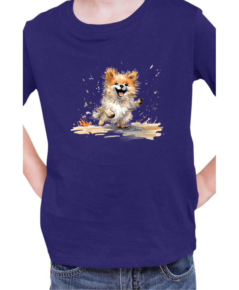 Детска Тениска Funny Dogs Breeds Pomeranian