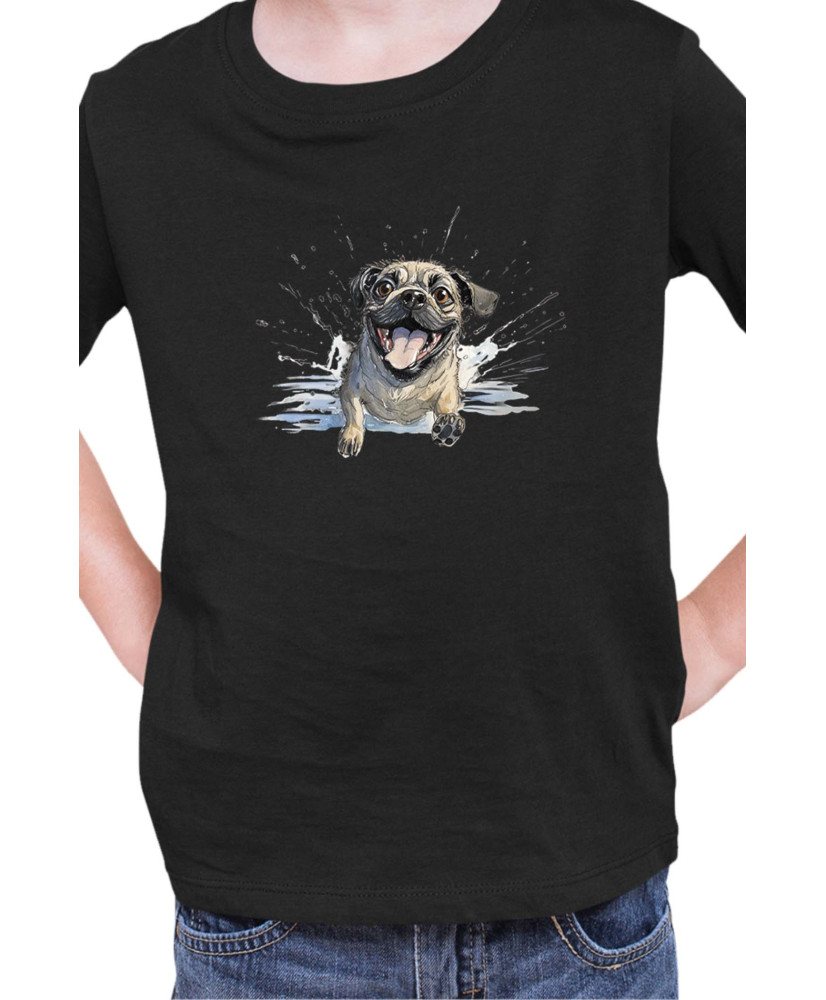 Детска Тениска Funny Dogs Breeds Pug 01