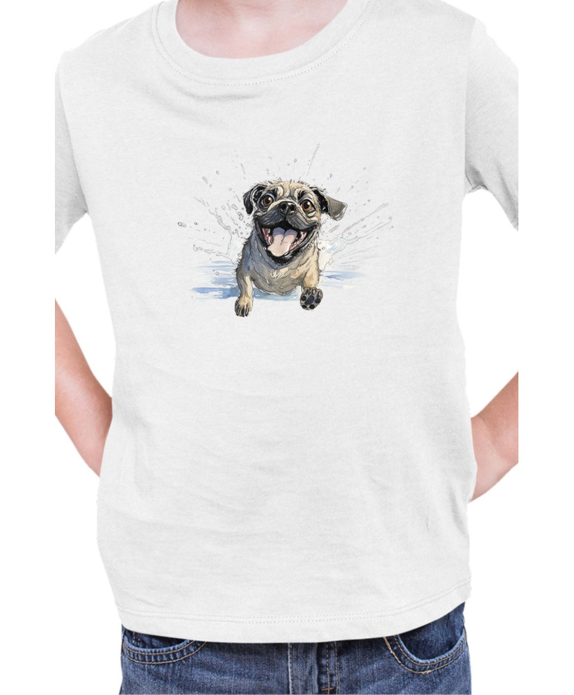 Детска Тениска Funny Dogs Breeds Pug 01
