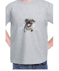 Детска Тениска Funny Dogs Breeds Pug 01