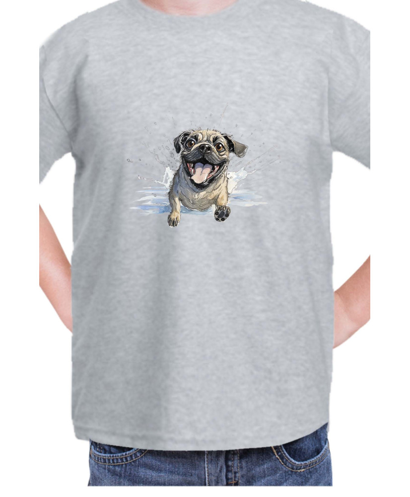 Детска Тениска Funny Dogs Breeds Pug 01