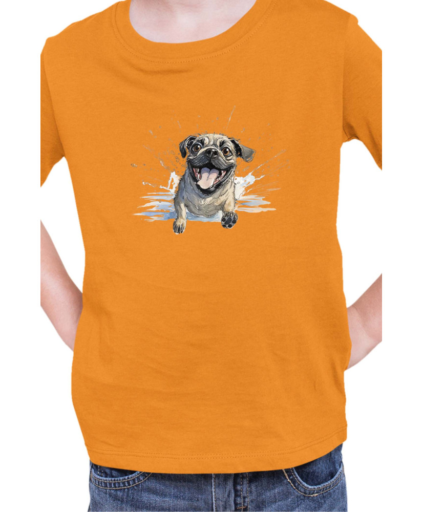 Детска Тениска Funny Dogs Breeds Pug 01