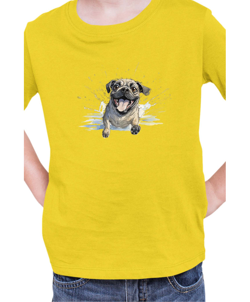 Детска Тениска Funny Dogs Breeds Pug 01