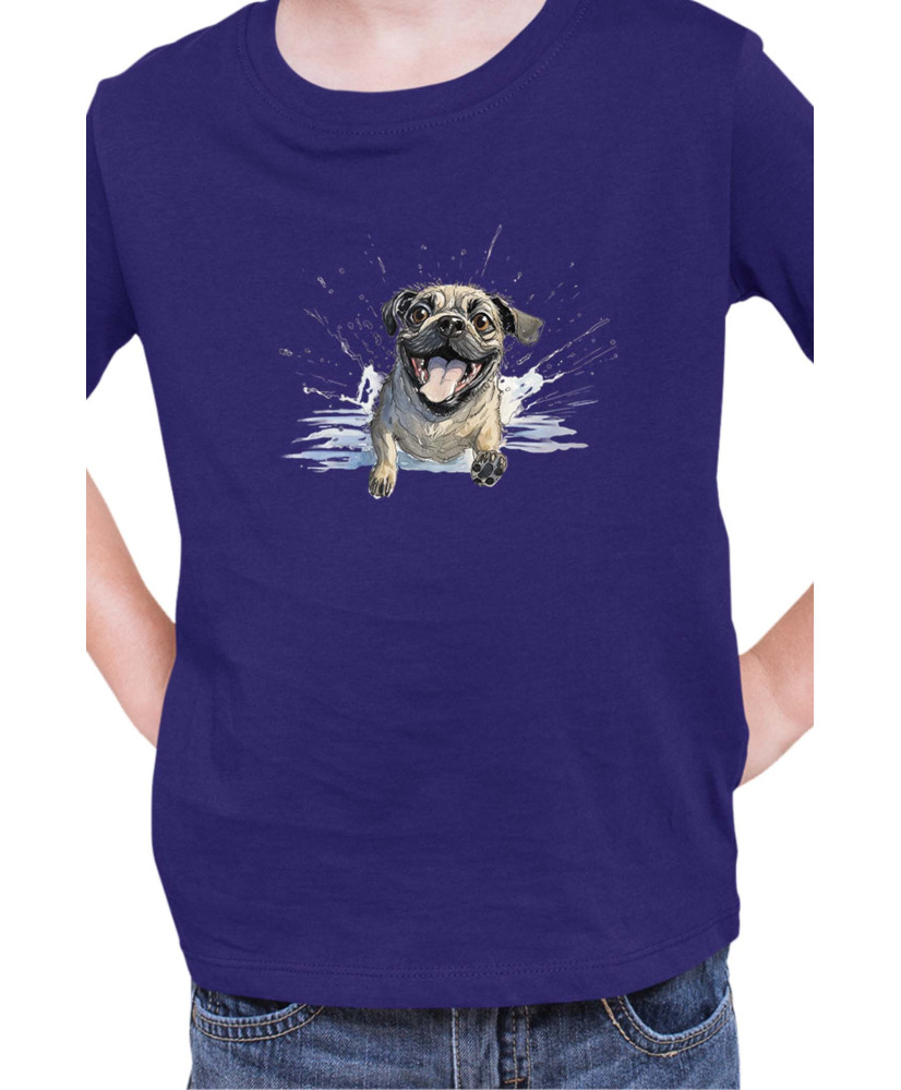 Детска Тениска Funny Dogs Breeds Pug 01