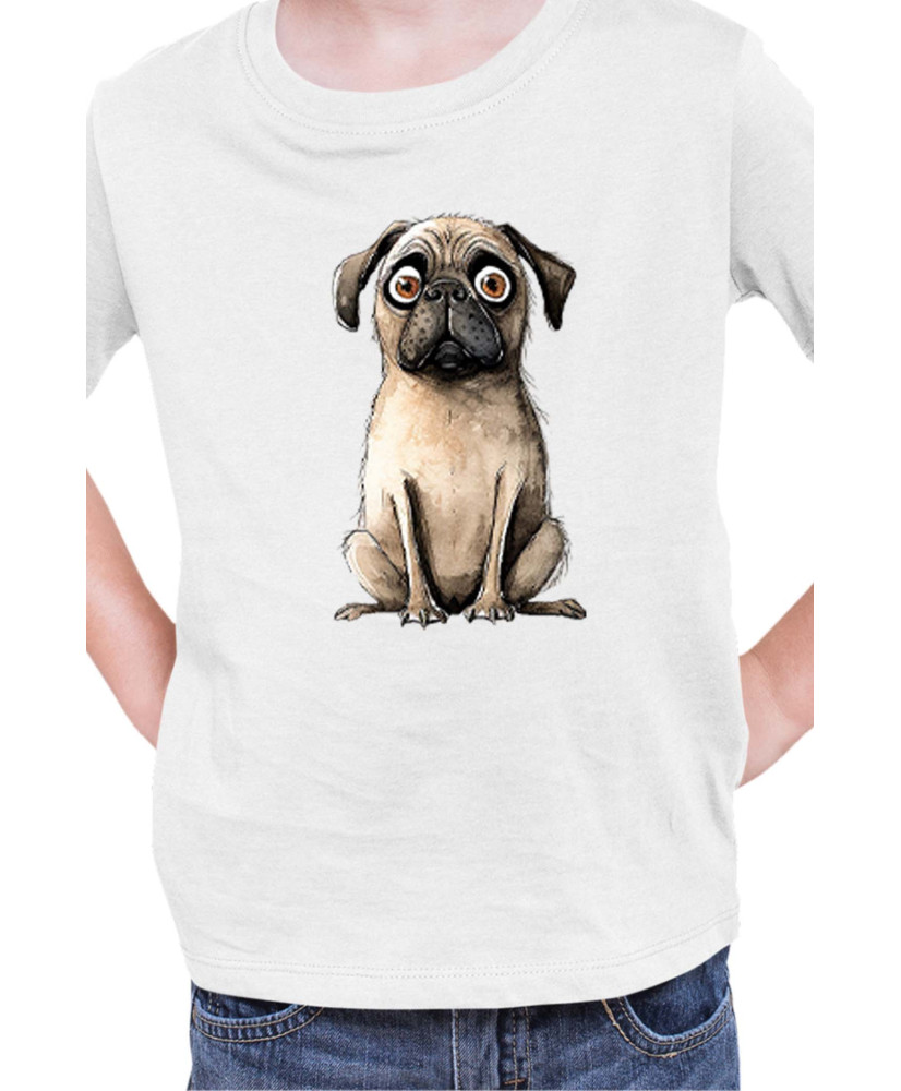 Детска Тениска Funny Dogs Breeds Pug 02