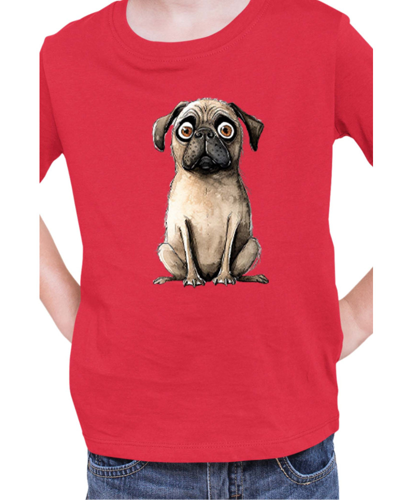 Детска Тениска Funny Dogs Breeds Pug 02